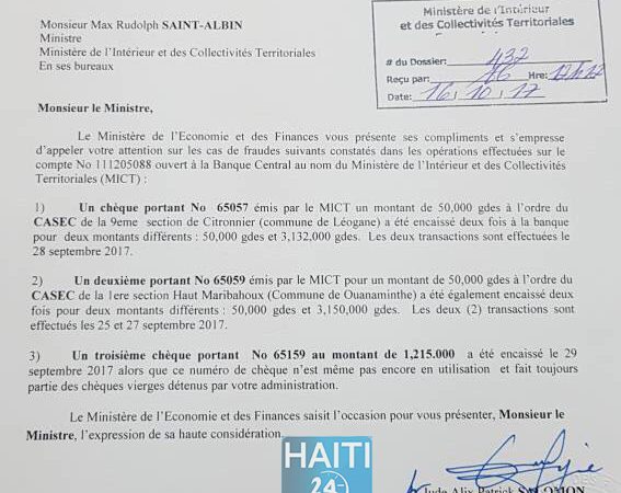 Des CASECS de Ouanaminthe et Léogâne accusés de fraude bancaire…