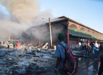 Haïti-Protestation: les revendications des victimes d’incendie de marché en fer refont surface