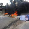 La route de Juvenat bloquée, des véhicules vandalisés, un complexe pillé