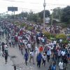 Malgré les échauffourées avec la PNH, les manifestants ont atteint le “Log base”