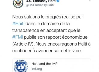 Coronavirus: les Etats-Unis saluent le progrès d’Haïti dans le domaine de la transparence