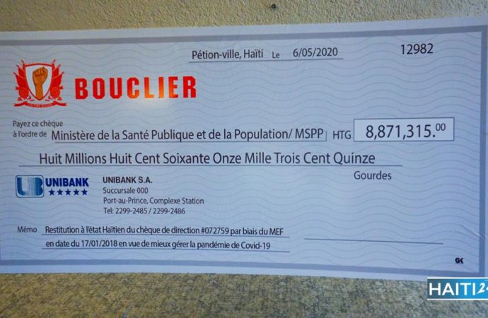 Covid-19-Politique : la plate-forme Bouclier offre 8 millions de gourdes au MSPP