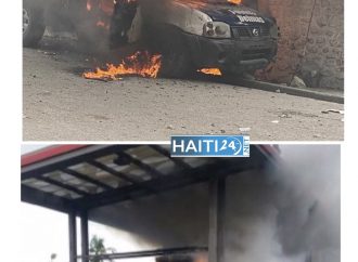 Manifestation antigouvernementale : un véhicule de police et une station de service incendiés