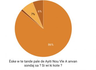 Ayiti Nou Vle-Sondage : 86% de citoyens favorables à une nouvelle constitution, 60% prêts à voter