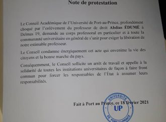 Enlèvement d’Abdias Édumé : l’UP sollicite un arrêt de travail, appelle à la solidarité de toutes les Universités