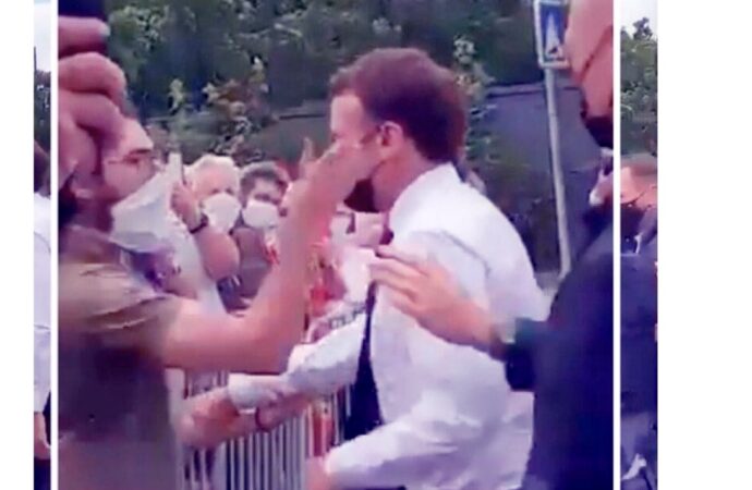 Emmanuel Macron giflé par un individu à Drôme, deux individus interpellés