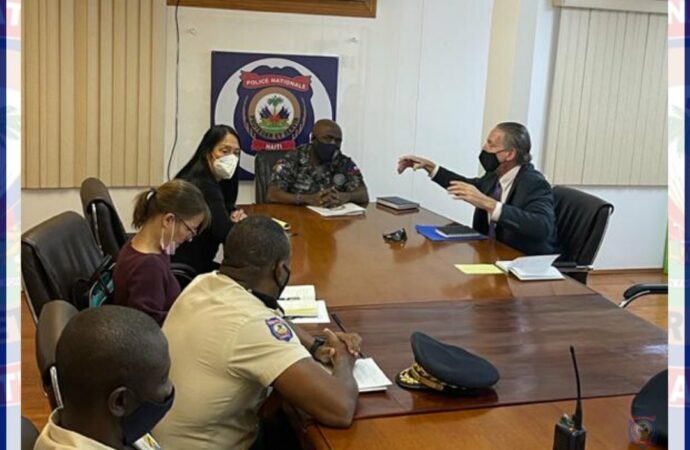 Lutte contre le Banditisme : la PNH, l’ambassadeur des États-Unis et l’envoyé spécial Daniel Foote s’entretiennent