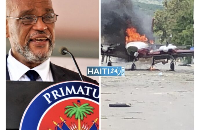 Incendie d’un avion aux Cayes : Le Premier ministre, Ariel Henry, promet des sanctions