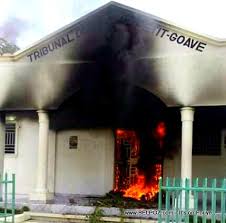 Haïti-protestation: le parquet de Petit-Goâve partiellement incendié