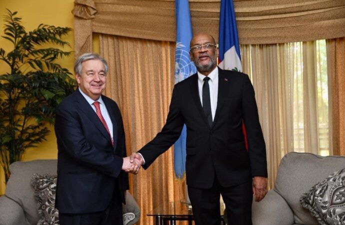 Politique : Ariel Henry expose la situation du pays à António Guterres