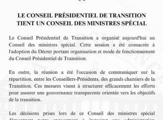 Le projet de décret portant création, fonctionnement et organisation du Conseil Présidentiel enfin adopté