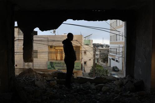 L’appartement d’Ahmed Al-Haïmoni, détruit par les forces armées israéliennes, à Hébron, en Cisjordanie occupée, le 6 octobre 2025.
